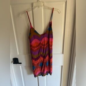 Multicolor Pink Mini Dress